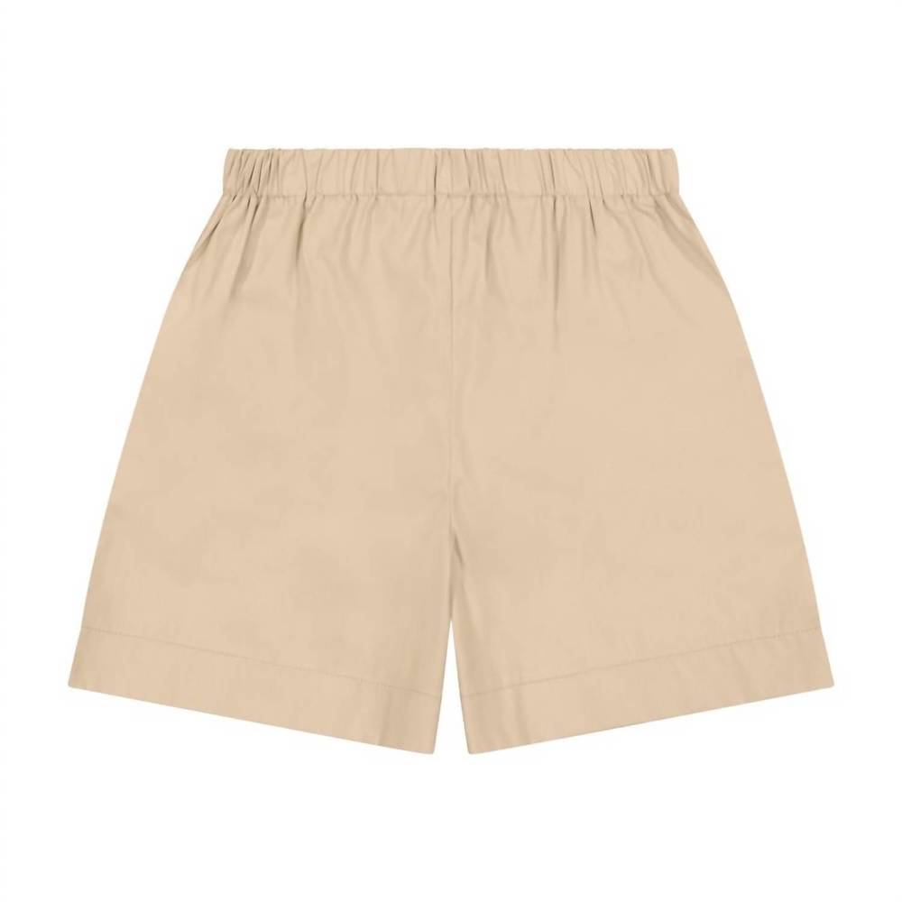 NEW BUSY BEES boy's jd pull-on shorts in khaki cotton poplin